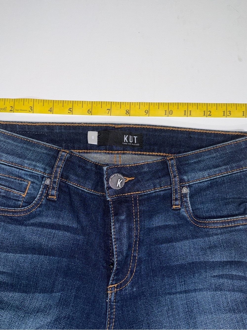 Kut from the Kloth Women’s Skinny Jeans in Dark Blue Denim - Picture 5 of 9